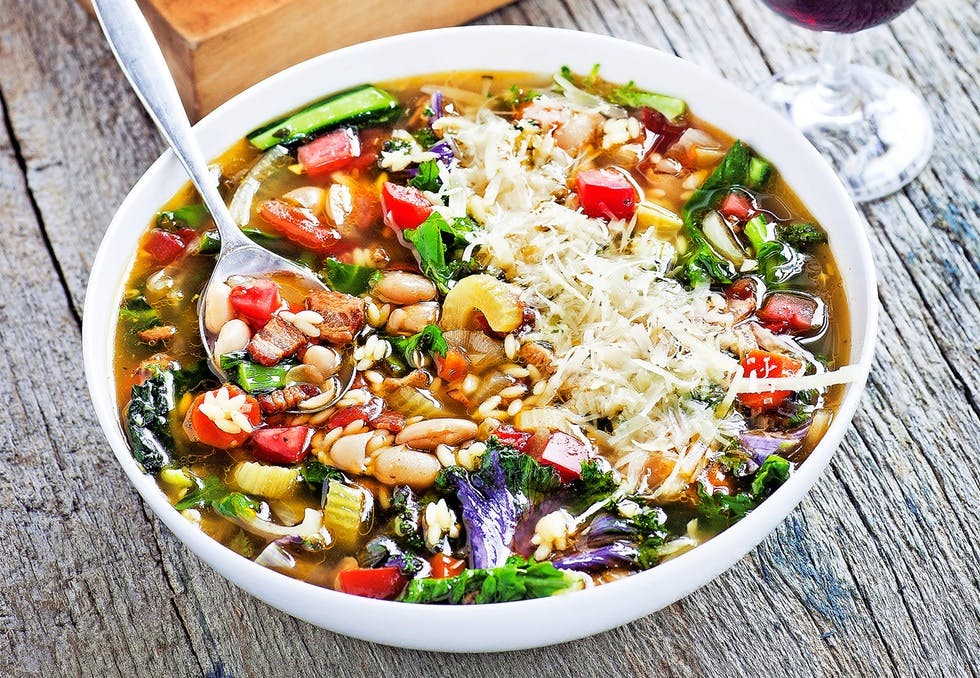 Pasta e fagioli med grønnkål